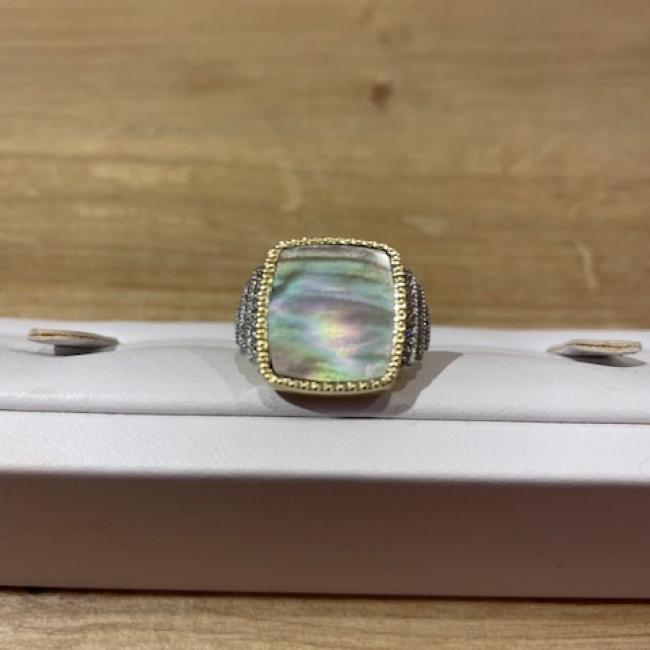 Bague kara nacre rose Be Maad T.56