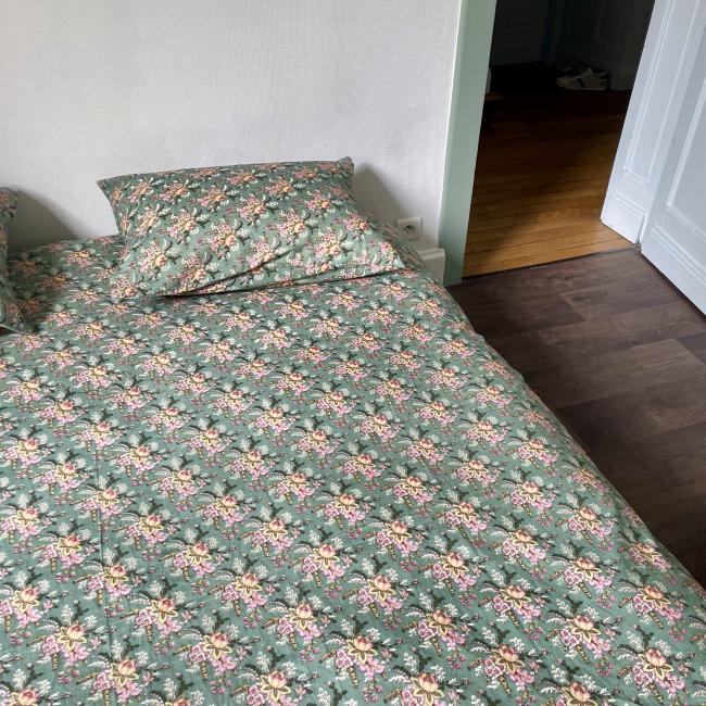 Housse de couette noemie 220x240, coloris Blue ou CreAM