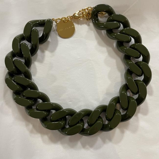 Collier Big Flat Olive Vanessa Baroni 