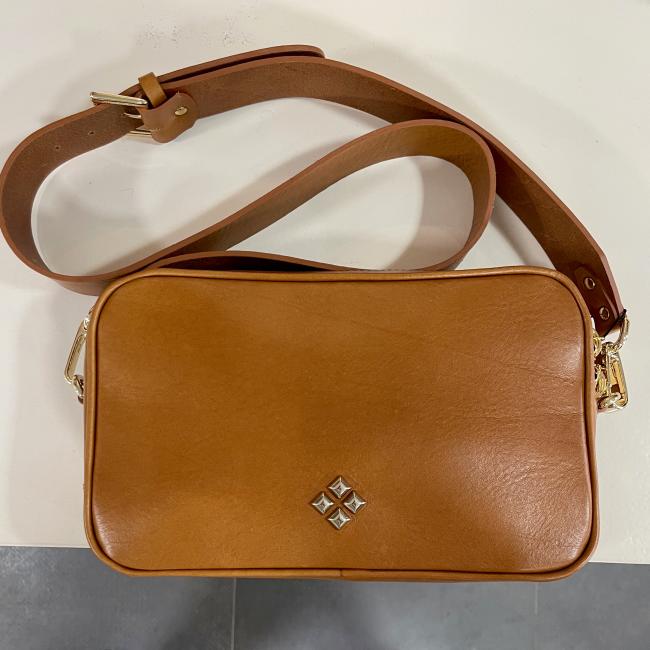 Sac Faustine Herbert cuir camel 