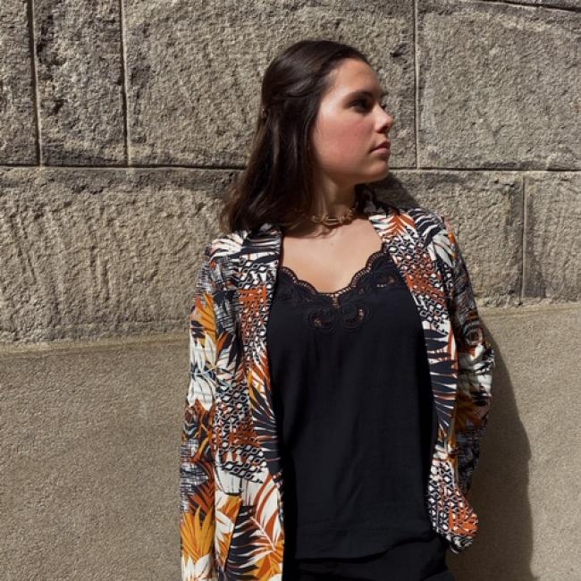 Veste imprimé végétal