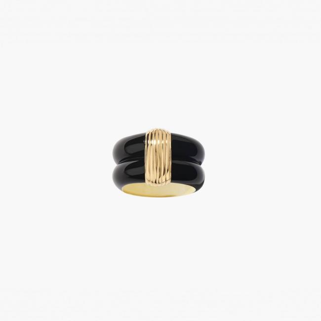 Bague Katt noire Aurélie Bidermann