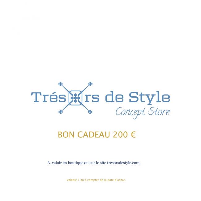 Carte cadeau valeur 200 €