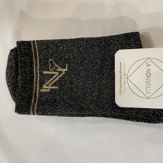 Chaussettes noir pailleté La Nouvelle 