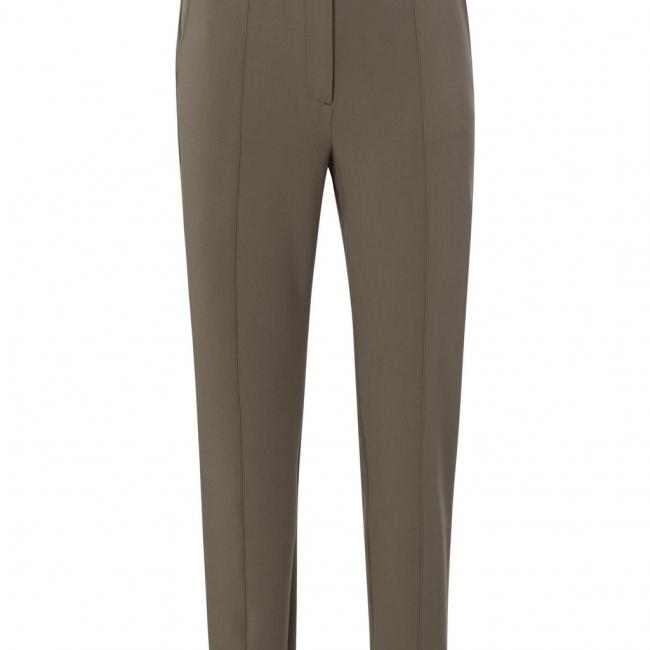 Pantalon taille haute, coupe droite