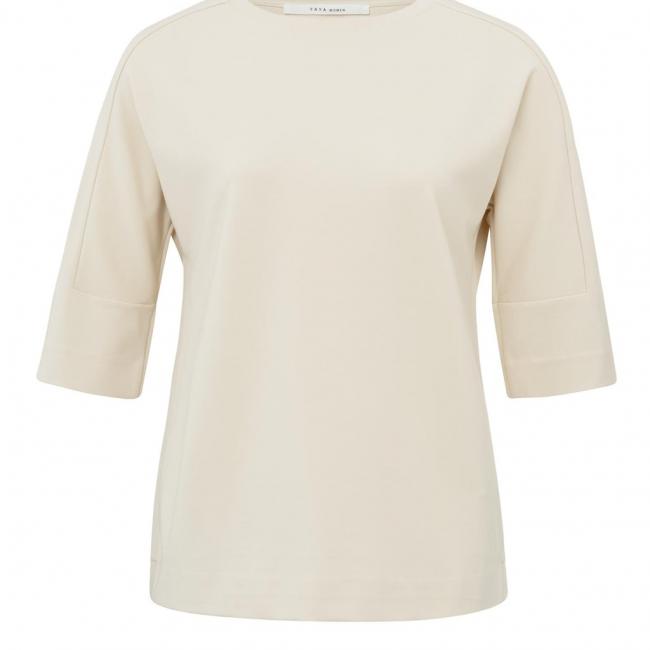 T-shirt à col rond détaillé sur les demi-manches