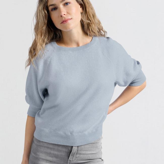 Pull à manches raglan et col rond