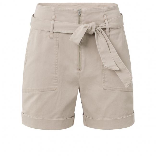 Short cargo tissé taille haute, poches et nSud décoratif