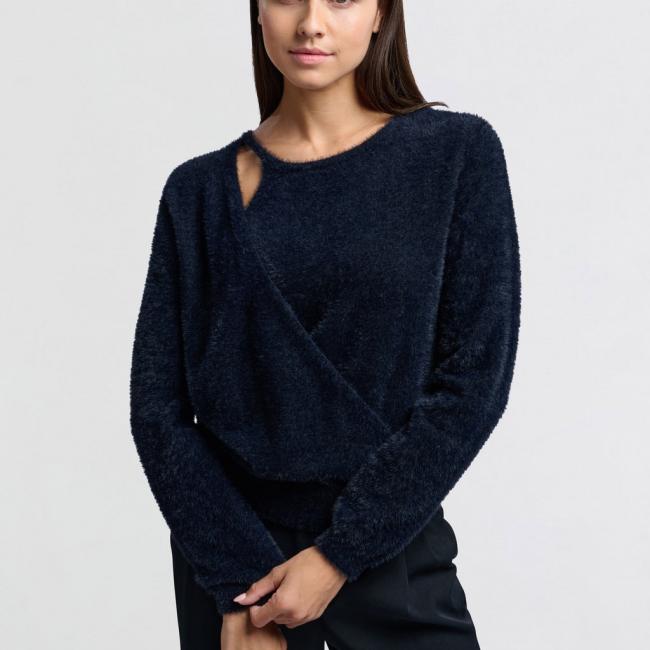 Cardigan tout doux effet cache-cSur avec boutons en finition