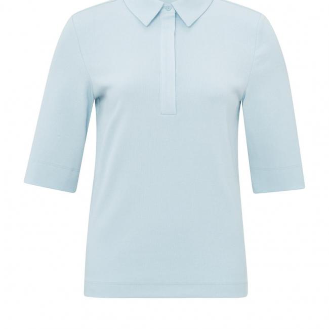 Polo avec boutons et demi manches, coupe droite