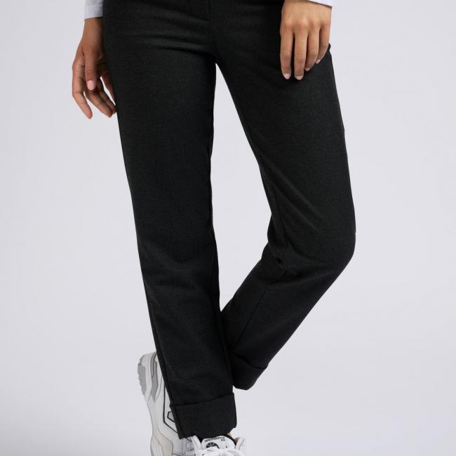 Pantalon élastiqué à la taille avec poches et revers