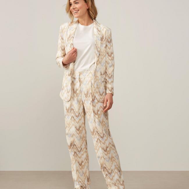 Pantalon imprimé avec poches et fermeture élair