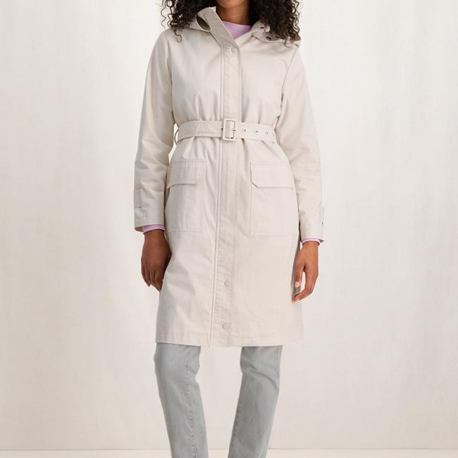 Parka avec capuche, manches longues, zip et boutons