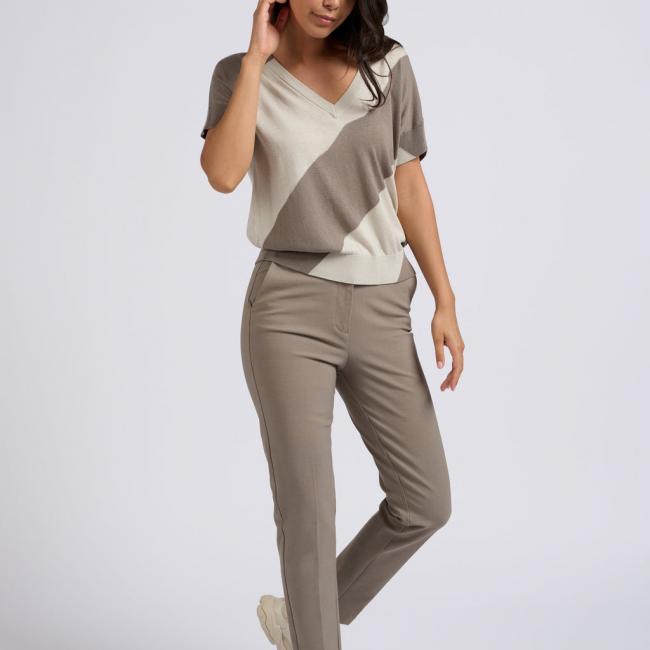 Pantalon chino droit avec poches et fermeture éclair