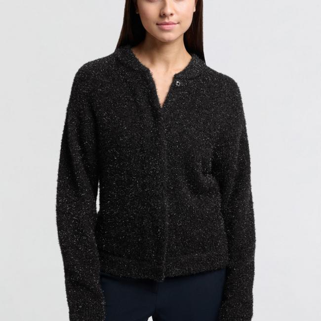 Cardigan bomber tout doux à manches longues et coupe ample