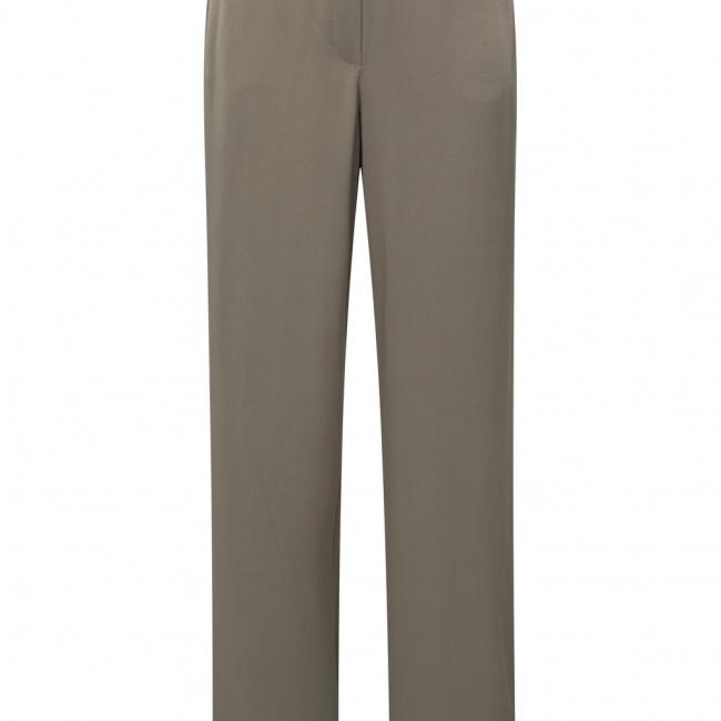 Pantalon satiné large à la taille élastiquée