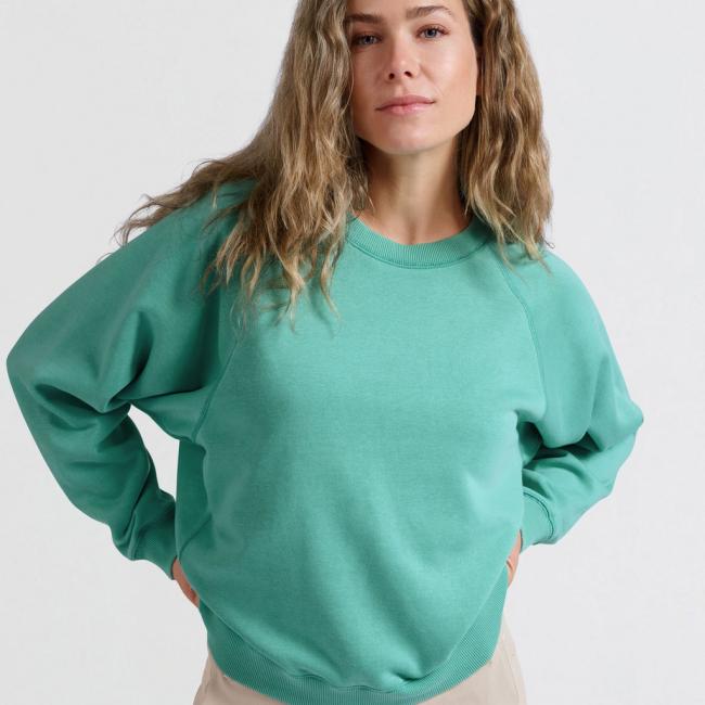 Sweat-shirt à col rond et manches raglan