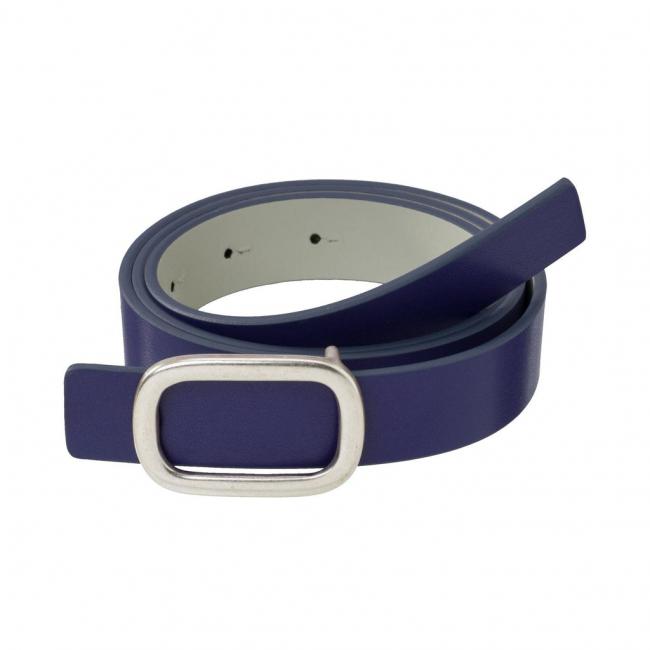 Ceinture réversible bicolore avec boucle carrée