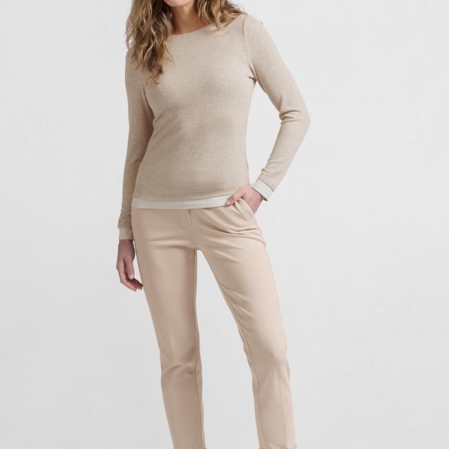 Pantalon droit en néoprène à taille réglable