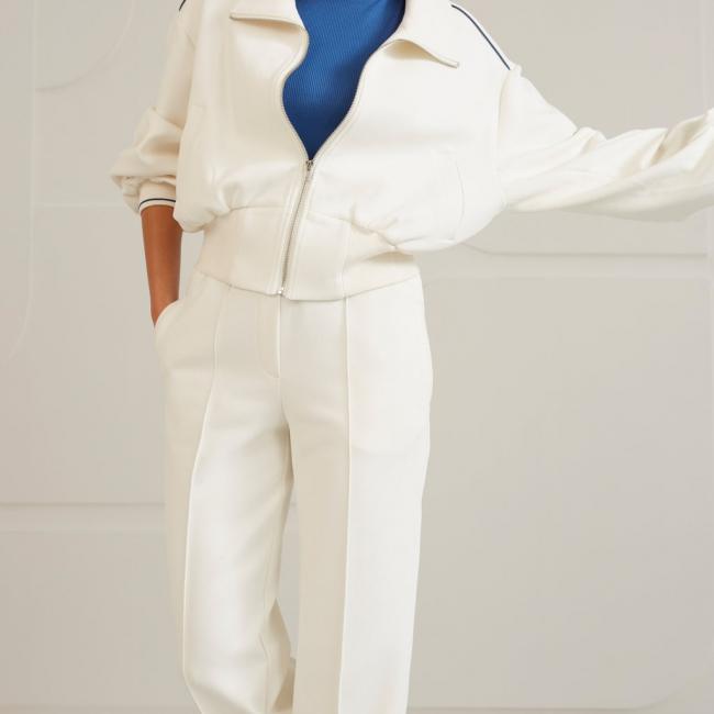 Veste en jersey courte avec col et manches longues ballon