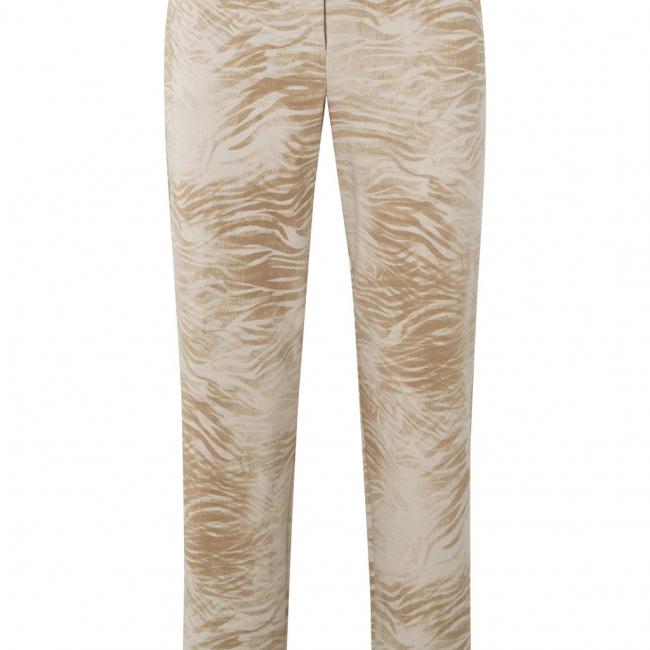Pantalon en jersey imprimé animal avec poches et zip