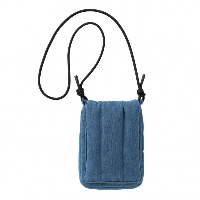 Pochette pour téléphone en denim rembourré à cordon réglable