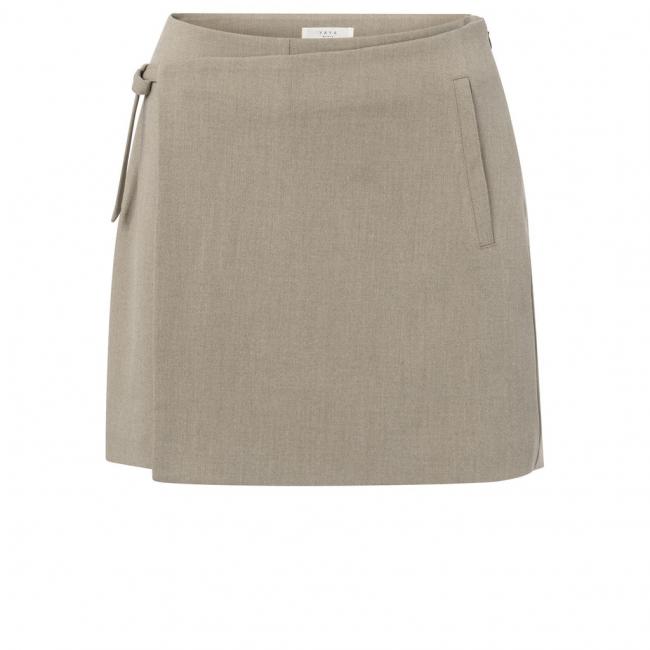 Mini jupe-short portefeuille avec ceinture