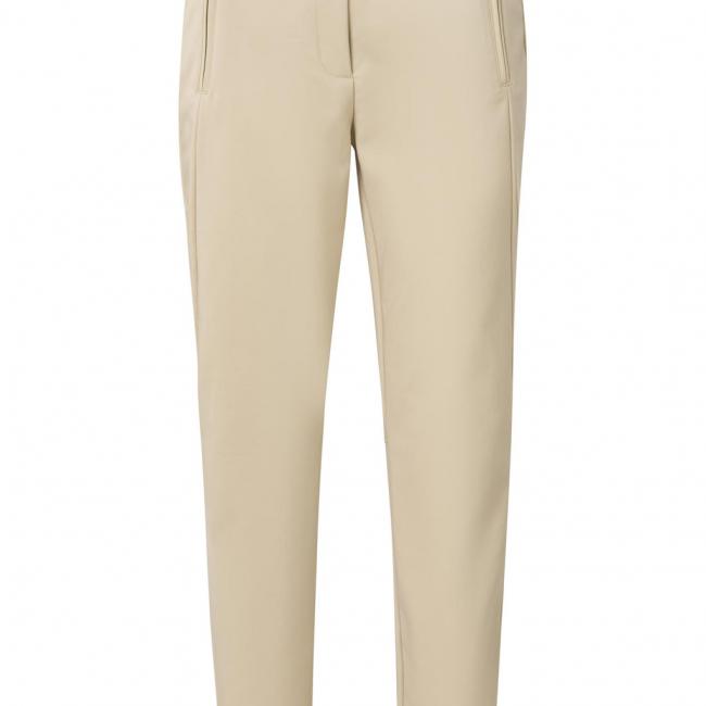 Pantalon droit avec poches et zip, coupe près du corps