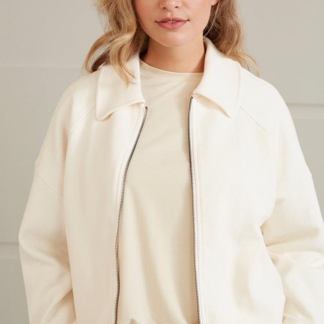 Veste en jersey oversize, manches longues, poches et zip