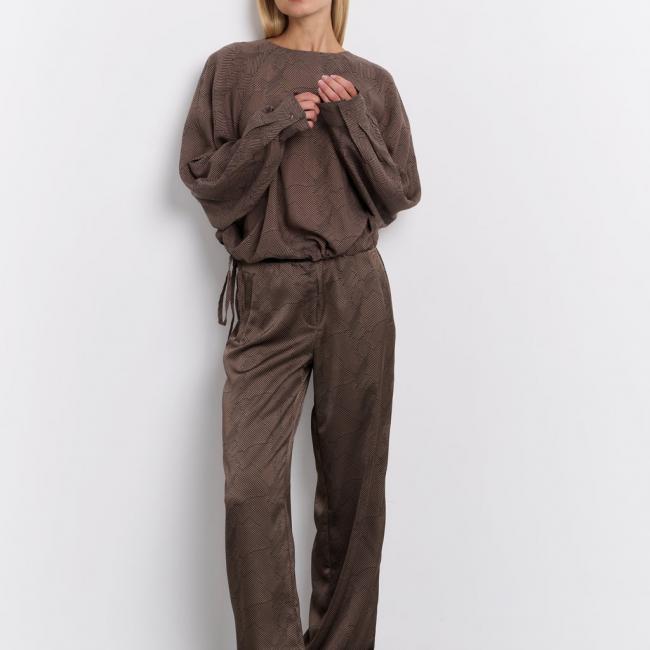 Pantalon large avec imprimé