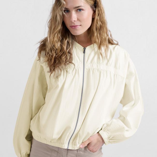 Veste bomber courte en nylon à la coupe oversize