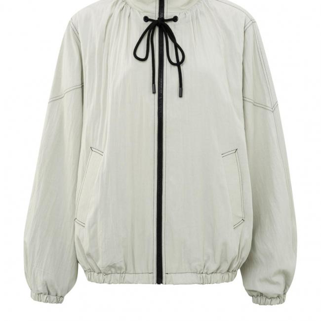 Veste oversize légère avec cordon et fermeture éclair