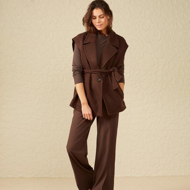 Pantalon large avec poches et fermeture éclair