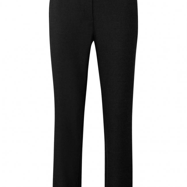 Pantalon doux, coupe droite, poches et fermeture éclair