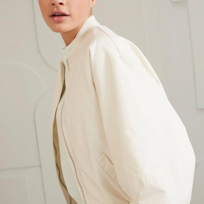 Veste bomber zippée à poches et élastiquée aux poignets