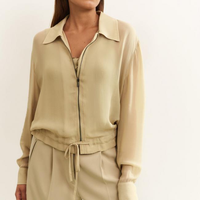 Chemise veste légère avec fermeture éclair