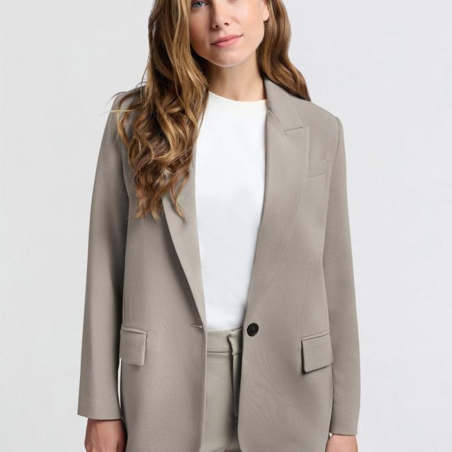 Blazer oversize avec fermeture à bouton unique