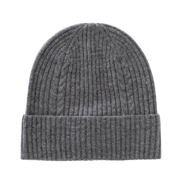 Bonnet en maille côtelée avec revers