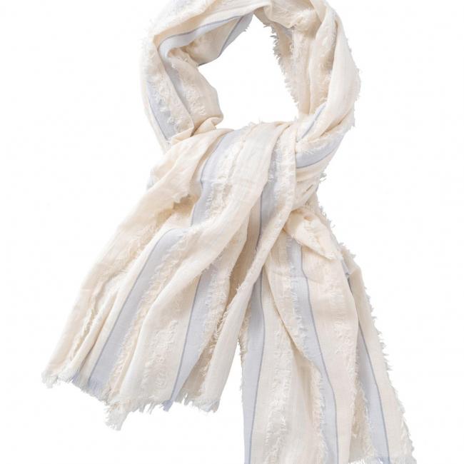 Foulard d'été rayé à volants