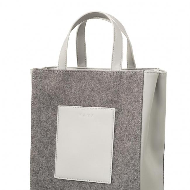 Petit tote bag en laine avec poches