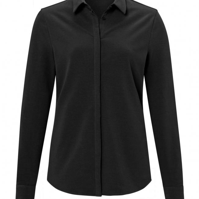 Chemise en jersey, manches longues et boutons