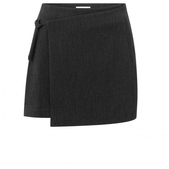 Mini jupe-short portefeuille avec ceinture