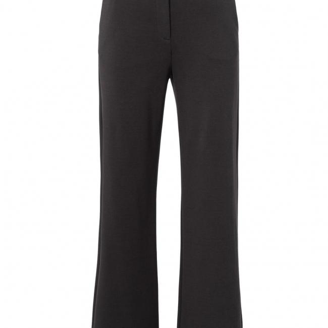 Pantalon large en jersey, taille élastiquée et poches