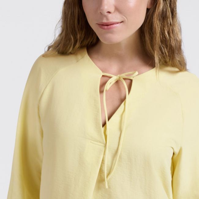 Blouse col V avec liens à nouer