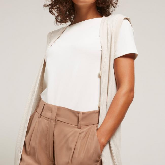 T-shirt ajusté col bateau