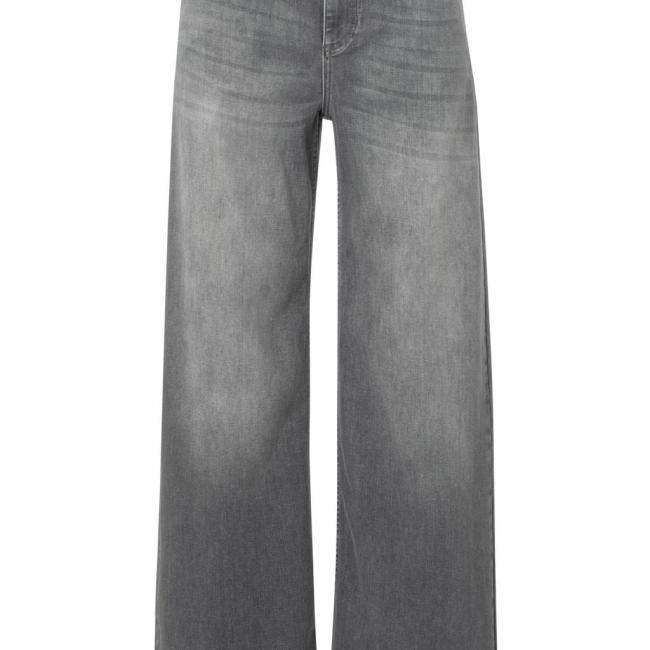 Jean gris extra large, taille haute avec poches - L76