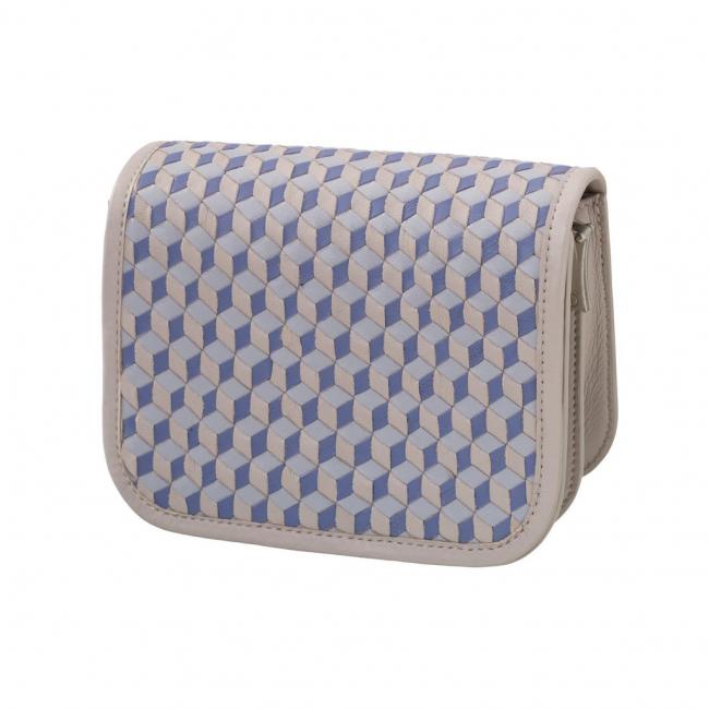 Petit sac en cuir avec imprimé géométrique