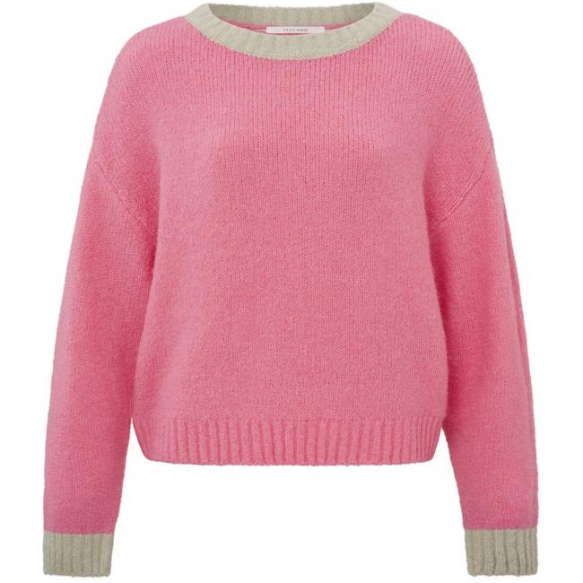 Pull col rond, à manches longues et épaules tombantes