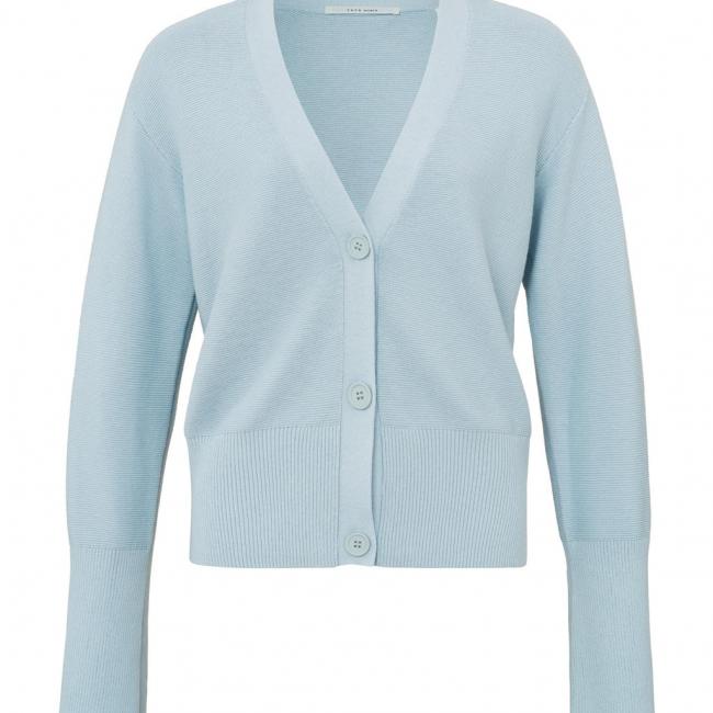Cardigan col V, à manches longues et larges et à boutons