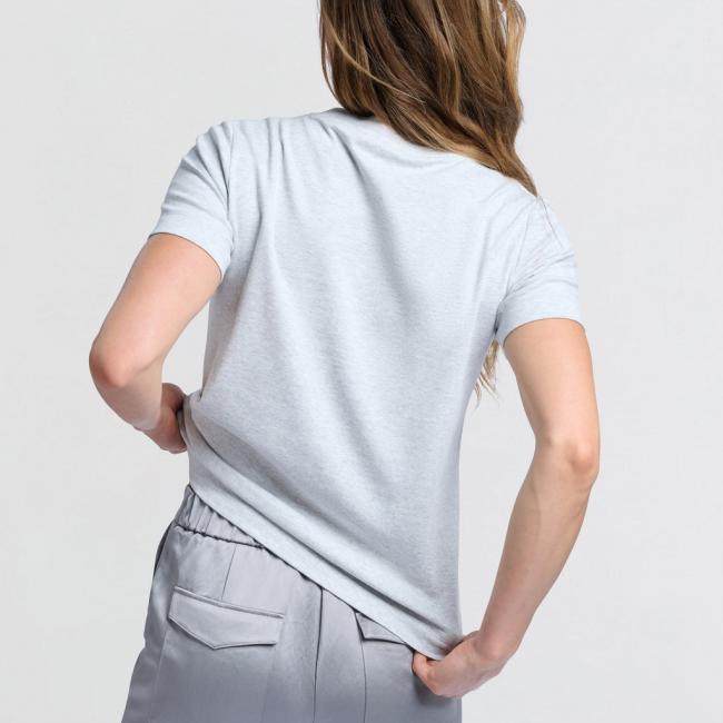T-shirt manches courtes, col rond et coupe décontractée